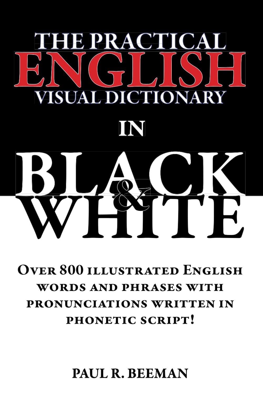 English Visual Dictionary in Black and White with Easy English Vocabulary